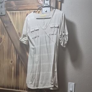 Casual Cream Women's Top